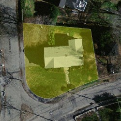 75 Nonantum St, Newton MA  02458-2445 aerial view