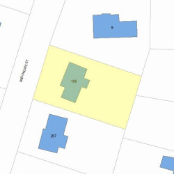 199 Brookline St, Newton MA 02459-2802 plot plan
