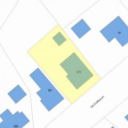 575 California St, Newton MA 02460-1244 plot plan