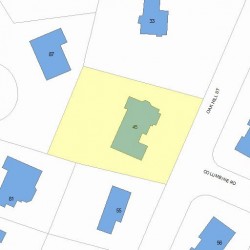 45 Oak Hill St, Newton MA  02459-3454 plot plan