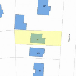 597 Walnut St, Newton MA 02460-2466 plot plan