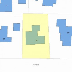 487 Ward St, Newton MA 02459-1108 plot plan