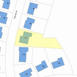 102 Adeline Rd, Newton MA  02459-2705 plot plan
