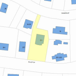 231 Elliot St, Newton MA 02464-1231 plot plan