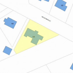 128 Woodward St, Newton MA 02461-1313 plot plan