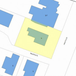 9 Fayette St, Newton MA 02458-1401 plot plan