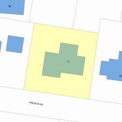 31 Fredana Rd, Newton MA 02468-1103 plot plan