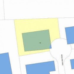 16 Highland Park, Newton MA 02460-1812 plot plan