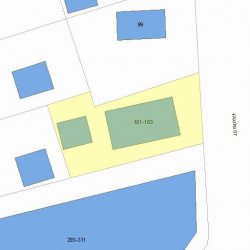 103 Faxon St, Newton MA 02458-1062 plot plan