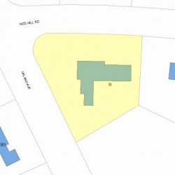 30 Nod Hill Rd, Newton MA  02461-2027 plot plan