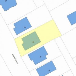 28 Wildwood Ave, Newton MA 02460-1322 plot plan