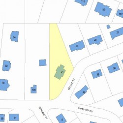 43 Roland St, Newton MA  02461-1919 plot plan