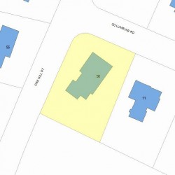 56 Oak Hill St, Newton MA 02459-3432 plot plan