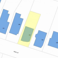 145 Pearl St, Newton MA 02458-1443 plot plan