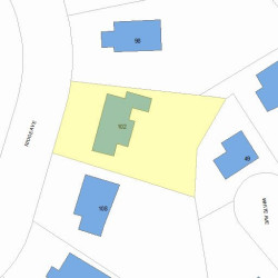 102 Ridge Ave, Newton MA 02459-2535 plot plan