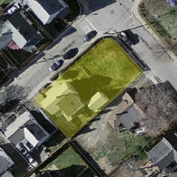 58 Green St, Newton MA  02458-1340 aerial view