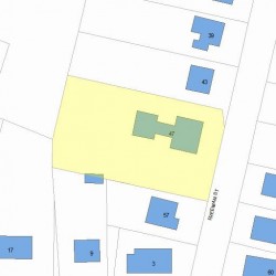 47 Freeman St, Newton MA 02466-1205 plot plan