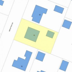 16 Bradford Rd, Newton MA 02461-1004 plot plan