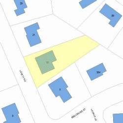 11 Lovett Rd, Newton MA  02459-3107 plot plan