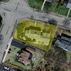 60 Puritan Rd, Newton MA 02461-1037 aerial view