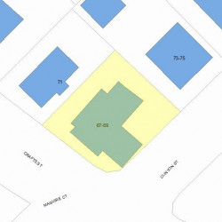 69 Crafts St, Newton MA  02458-1257 plot plan