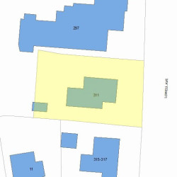 311 Lowell Ave, Newton MA 02460-1826 plot plan