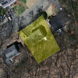 56 Colgate Rd, Newton MA  02462-1308 aerial view