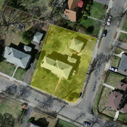 87 Fair Oaks Ave, Newton MA  02460-1143 aerial view