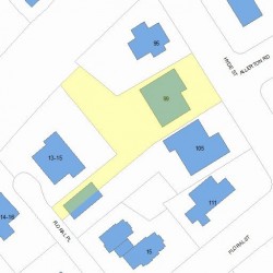 99 Hyde St, Newton MA 02461-1237 plot plan
