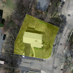 142 Cornell St, Newton MA  02462-1309 aerial view