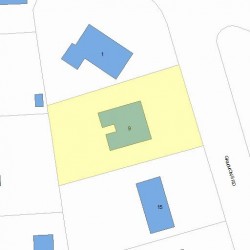 9 Gammons Rd, Newton MA 02468-1215 plot plan