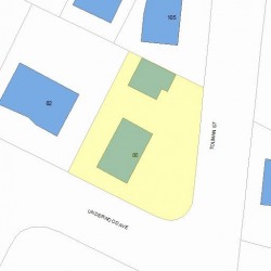 86 Underwood Ave, Newton MA 02465-1024 plot plan