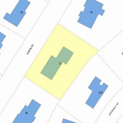 28 Karen Rd, Newton MA 02468-1124 plot plan