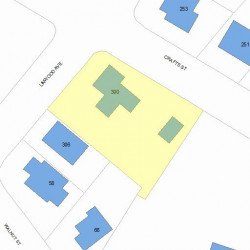 300 Linwood Ave, Newton MA  02460-1329 plot plan