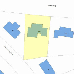 442 Waban Ave, Newton MA 02468-1352 plot plan
