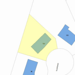 104 Oldham Rd, Newton MA 02465-2329 plot plan