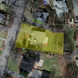 36 Williston Rd, Newton MA  02466-2252 aerial view