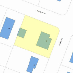 21 Carver Rd, Newton MA  02461-1007 plot plan