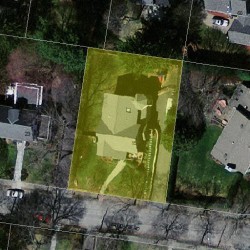 15 Fredana Rd, Newton MA  02468-1103 aerial view