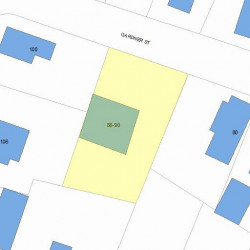88 Gardner St, Newton MA 02458-1405 plot plan