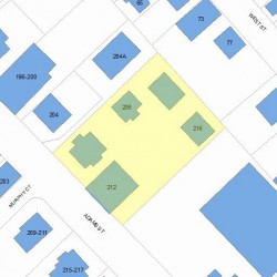 208 Adams St, Newton MA 02458-1203 plot plan