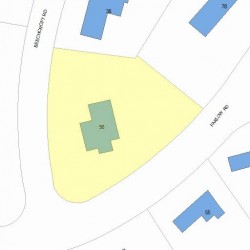 56 Farlow Rd, Newton MA  02458-2439 plot plan