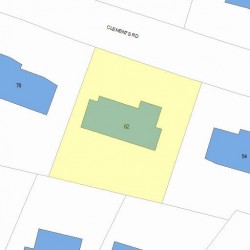 62 Clements Rd, Newton MA 02458-2618 plot plan