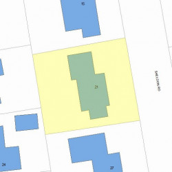 21 Sheldon Rd, Newton MA 02459-2737 plot plan