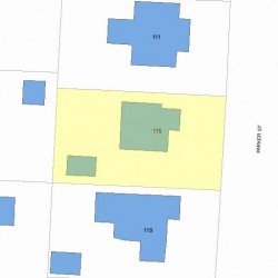 115 Parker St, Newton MA 02459-2545 plot plan