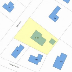 86 Grove St, Newton MA 02466-2317 plot plan