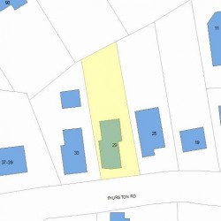 29 Thurston Rd, Newton MA  02464-1242 plot plan