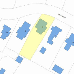 46 Central St, Newton MA 02466-2409 plot plan