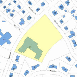 170 Temple St, Newton MA 02465-2316 plot plan