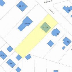 117 Clark St, Newton MA 02459-2426 plot plan